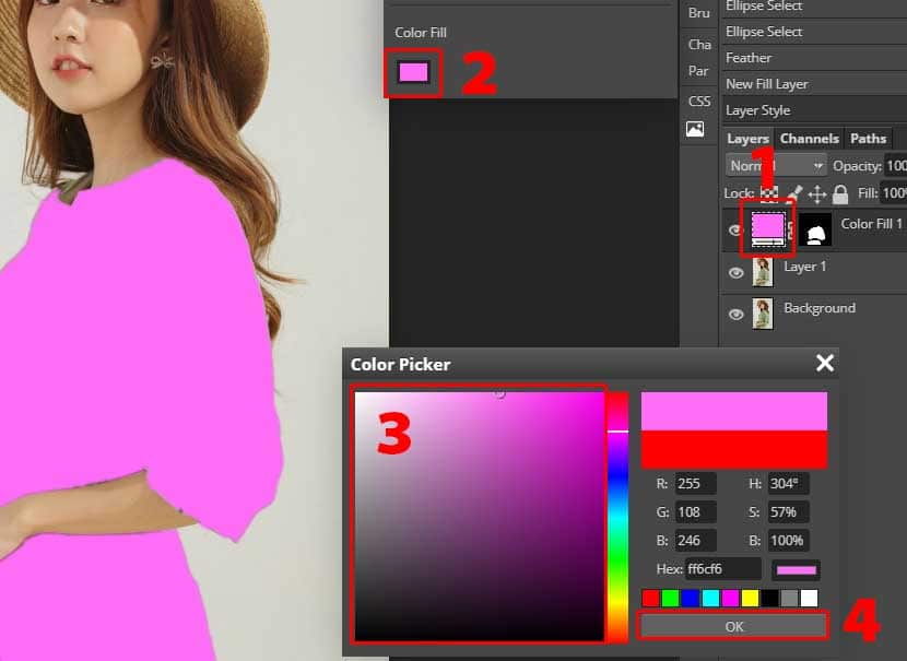 do mau len doi tuong trong photoshop Cách đổi màu trong photoshop online chỉnh sản phẩm bán hàng