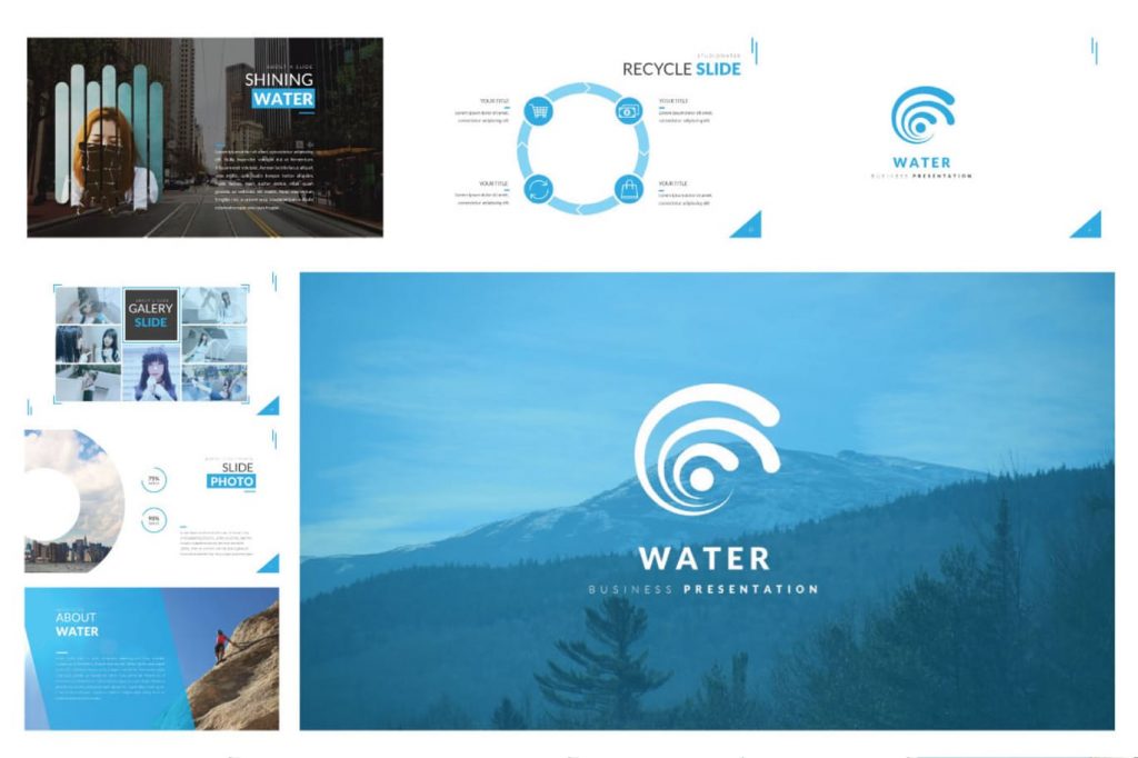 Water - Bộ powerpoint doanh nghiệp sáng tạo