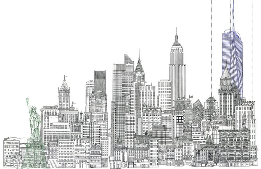 tranh vẽ thành phố New York đẹp