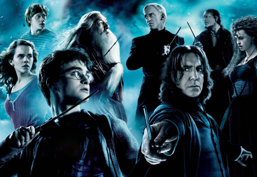 Hình ảnh Hary Potter và các nhân vật khác trong phim
