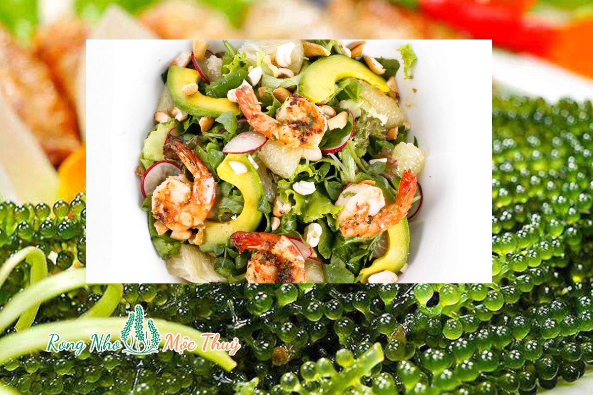 Salad Rong Nho & Bơ bạn đã thử chưa nè. Thử 1 lần nh1, rất rất ngon luôn đó !!!
