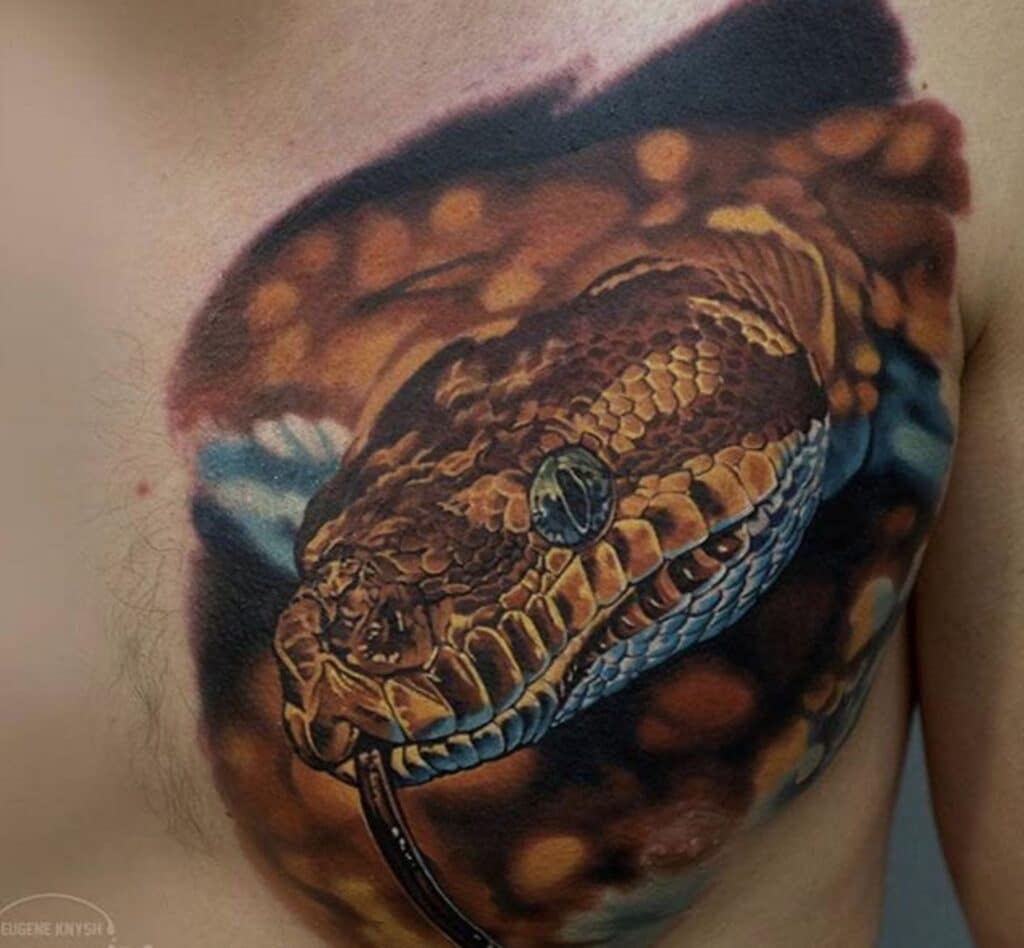 Tattoo rắn có màu đẹp và cuốn hút