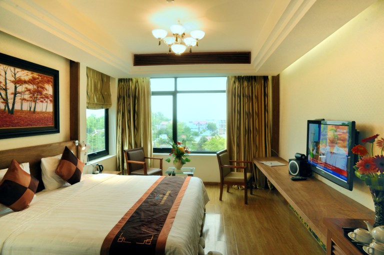 Phòng ngủ resort Văn Minh 