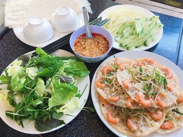 Quán ăn rau mầm-Bánh xèo tôm nhảy Bình Định