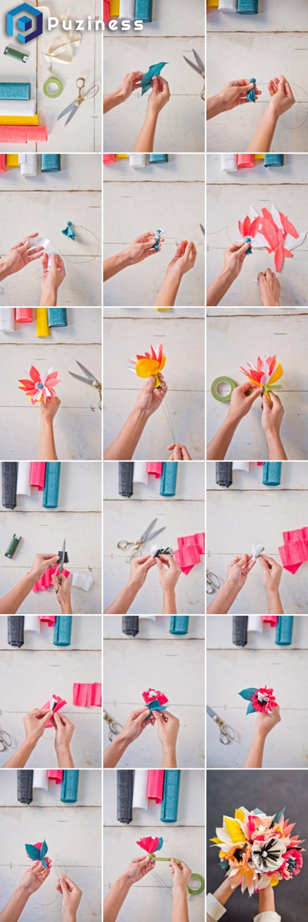 Cách làm đồ handmade: làm hoa3