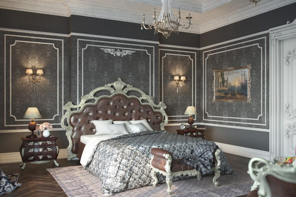 Kiến trúc Baroque là gì? Ga trải giường được thêu hoa văn rất tinh xảo. (Ảnh sưu tầm)