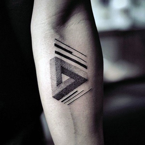 tattoo tam giác 3d