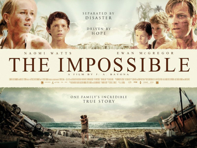 
The Impossible là bộ phim khắc họa thảm kịch sóng thần chân thật. 