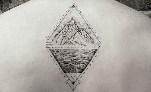 ý nghĩa hình xăm 2 tam giác đối nhau