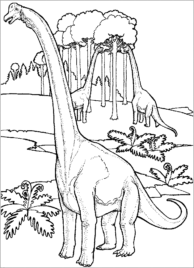 Hình tô màu chủ đề khủng long