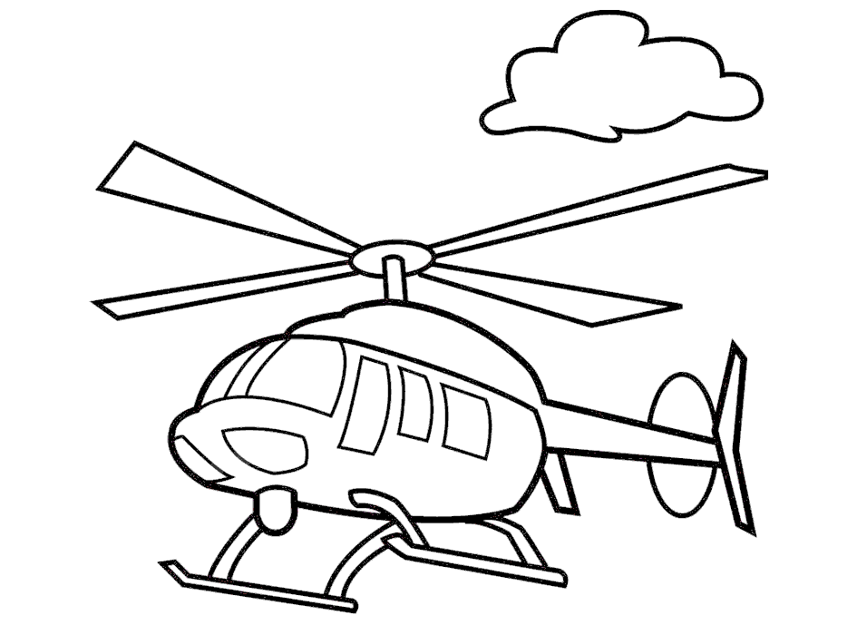 Hình tô màu máy bay trực thăng đẹp