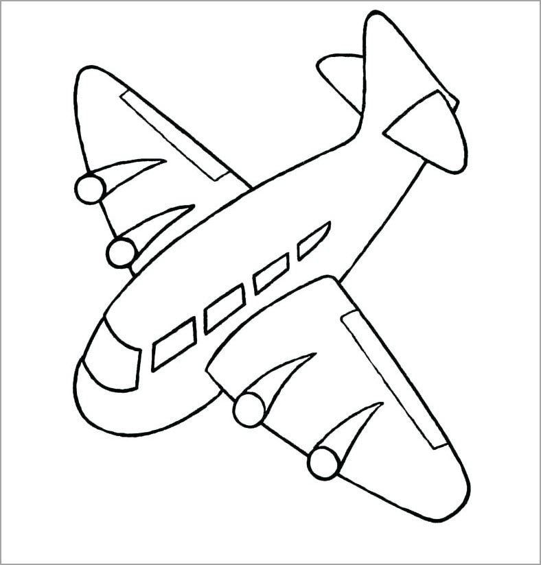 Tranh tô màu hình máy bay