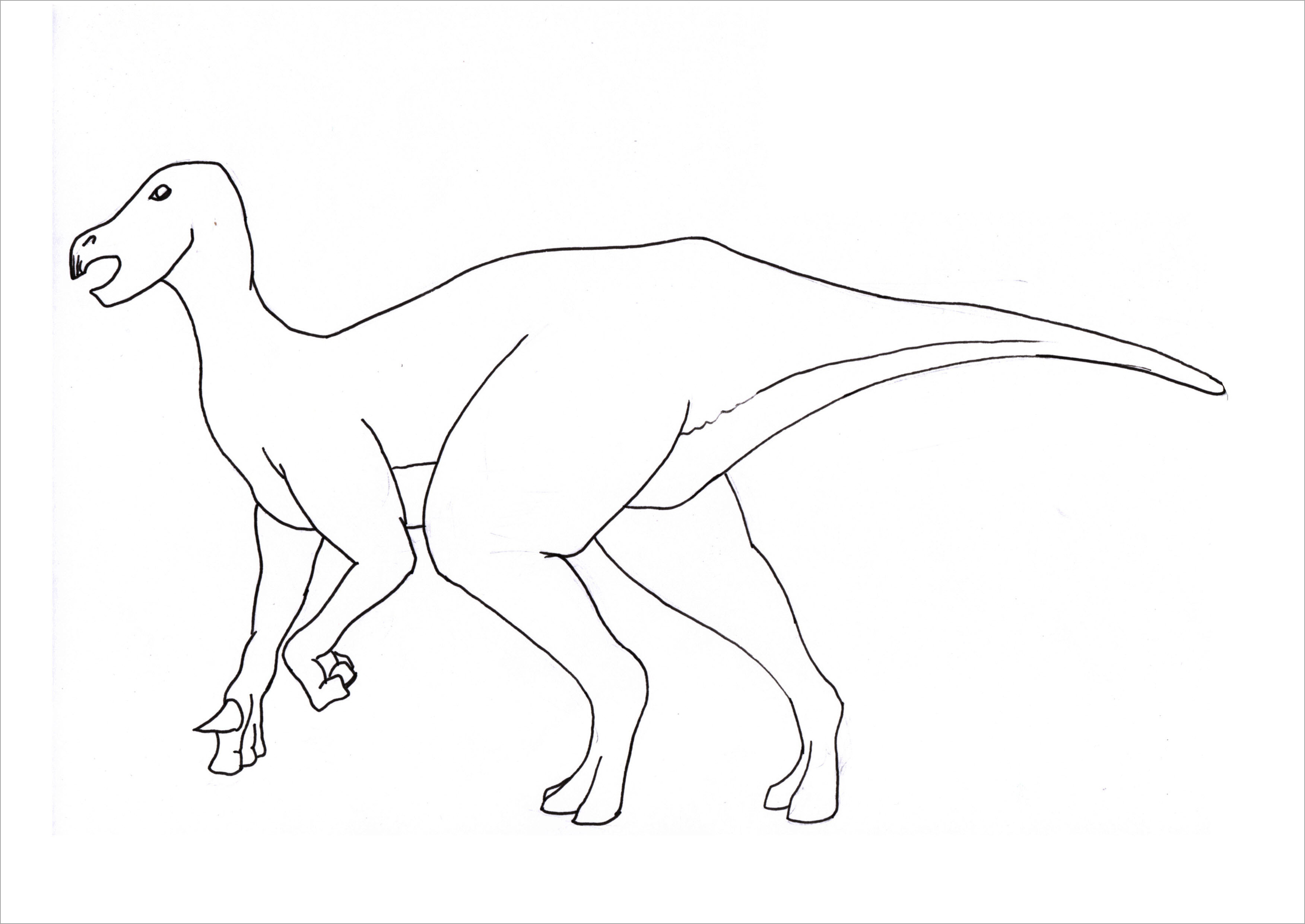 Tranh tô màu khủng long đơn giản