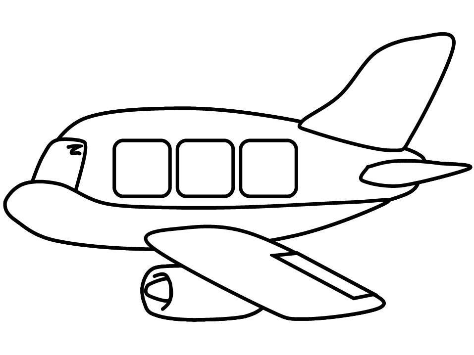 Tranh tô màu máy bay đơn giản